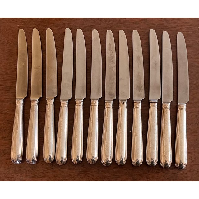 Late 18th Century English Georgian Silver Dinner Knives by John Lambe - Set of 12 For Sale - Image 13 of 17