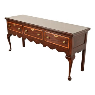 Henkel Harris Queen Anne Solid Mahogany Sideboard Credenza For Sale