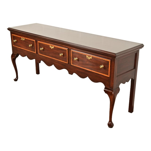 Henkel Harris Queen Anne Solid Mahogany Sideboard Credenza For Sale
