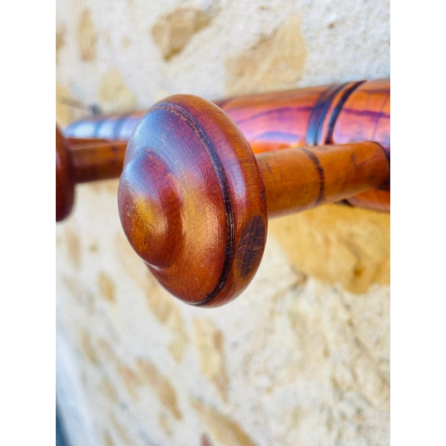 Mid-Century Faux Bamboo Wall Mount Coat Rack, 1930s For Sale - Image 11 of 18