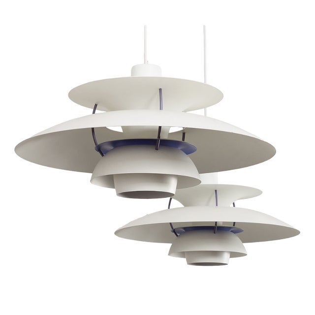 Ph5 Vintage Pendants Lamp by Poul Henningsen for Louis Poulsen, Set of Two, 1980s, Set of 2 For Sale