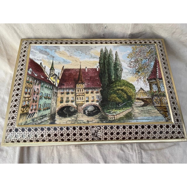 Vintage German Lebkuchen fabrik Schuhmann Nurberg Tin Cake Box. Great for display or store your cookies and cakes for the...