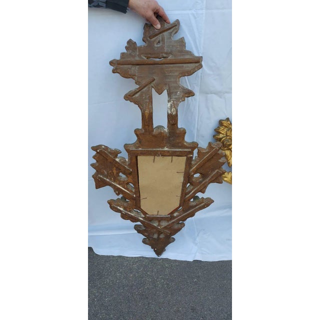 Antique Spanish Gold Leaf Mirrors, Set of 2 For Sale - Image 9 of 11