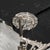 1930s Art Deco Skyscraper-Style Nickeled Bronze & Frosted Glass 4-Arm Chandelier For Sale - Image 5 of 13