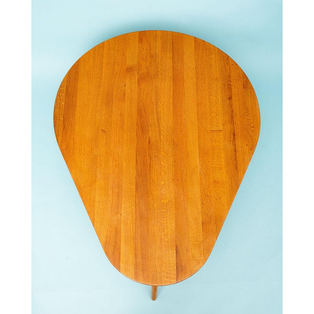 Brown Danish Pear-Shaped Coffee Table in Wood, 1980s For Sale - Image 8 of 9