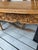 Brown 1970s Golden Oak Console Table With Decorative Design Motiff For Sale - Image 8 of 11