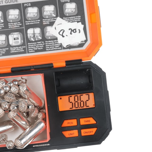 Late 20th Century 34" Martha Willeto Navajo pearl tubes and beaded sterling necklace For Sale - Image 5 of 5