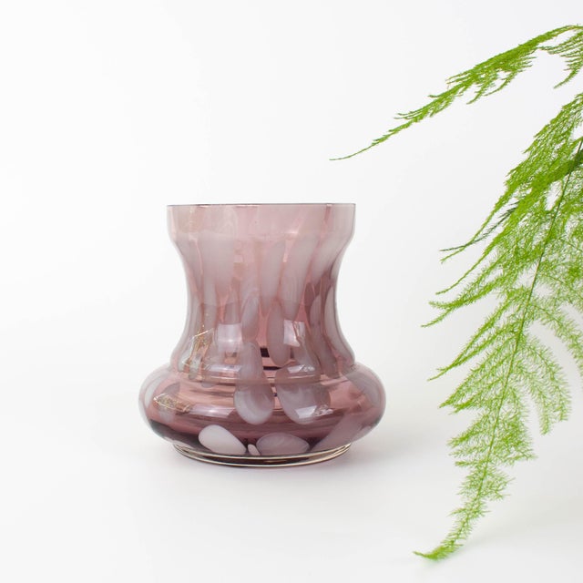 Mid-Century Modern Vintage Portuguese Amethyst Art Glass Vase, 1960s For Sale - Image 3 of 16