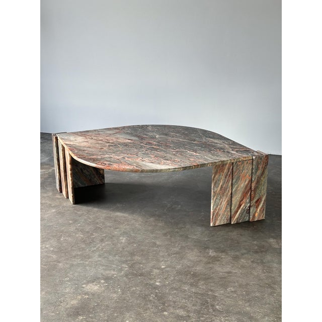1980s Fior Di Pesco Marble Sculptural Coffee Table, Italy, 1980s For Sale - Image 5 of 18