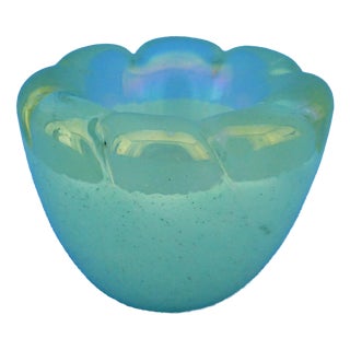 20th Century Tulip Bowl Iridescent Murano Sommerso Glass attributed to Alfredo Barbini for Seguso, 1950s For Sale