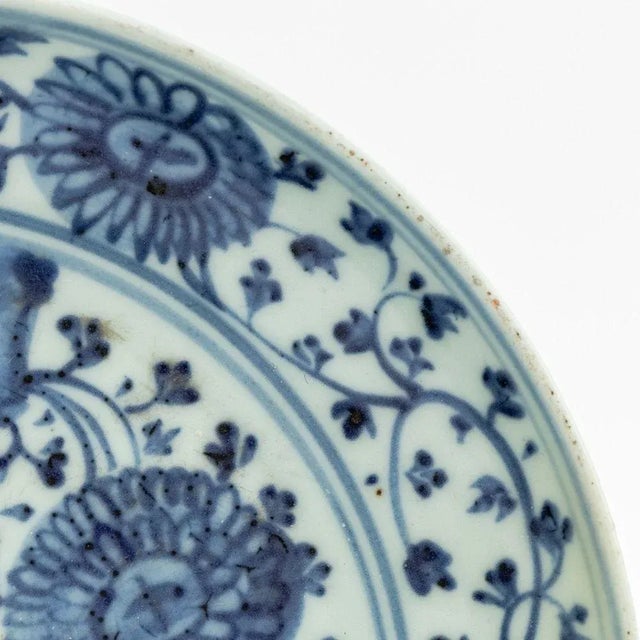 Chinese Blue and White Porcelain Shallow Bowl For Sale - Image 4 of 7