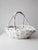 Vintage White Wicker Gathering Basket With Double Handles For Sale - Image 12 of 17