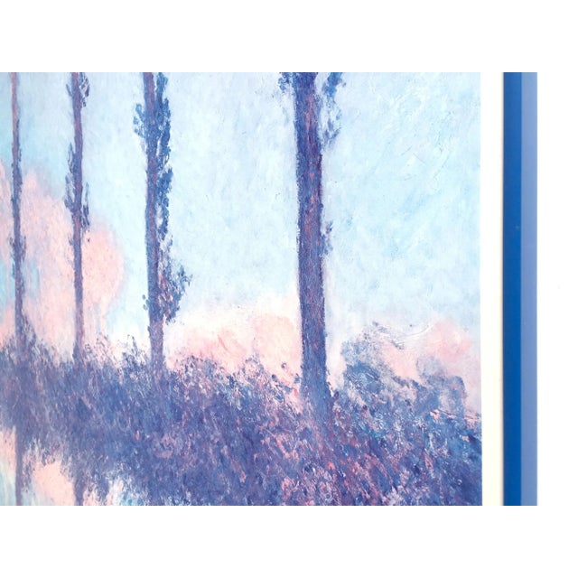 Claude Monet Vintage 1978 Lithograph Print Framed Impressionist Metropolitan Museum of Art Collector's Exhibition Poster " Poplars " 1891 For Sale - Image 9 of 13
