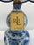 Late 20th Century Pair of Ralph Lauren Home Blue & White Porcelain Double Gourd Table Lamps With White Shades For Sale In Nashville - Image 6 of 11
