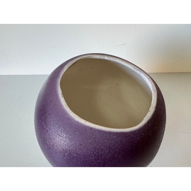 1980's Postmodern Christine Fetty - Style Handmade and Painted Abstract Art Ceramic Vase For Sale - Image 12 of 12