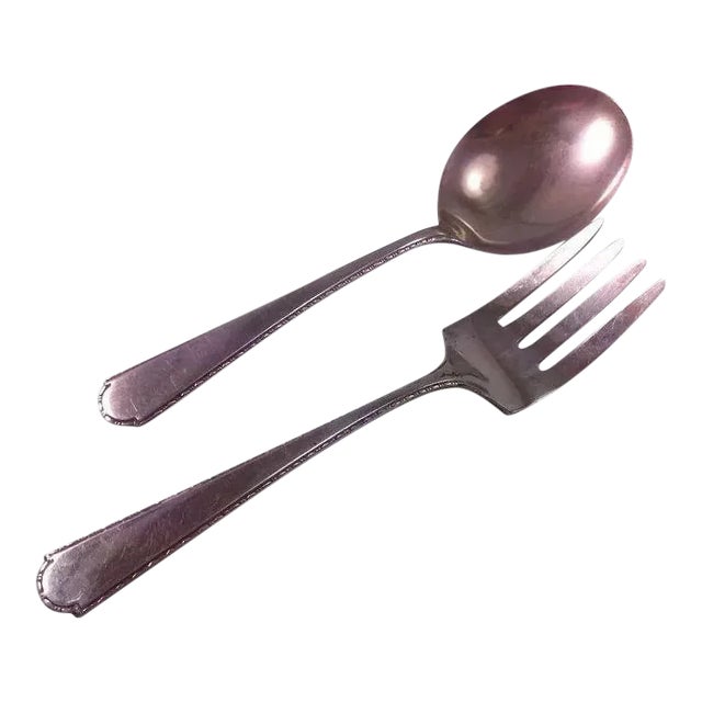 Virginia Pattern Baby Fork & Spoon by Weidlich Sterling Spoon Co. For Sale