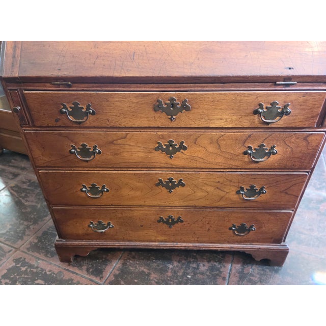 1760s American Antique Slant Front Desk Secretary Bureau For Sale - Image 9 of 11