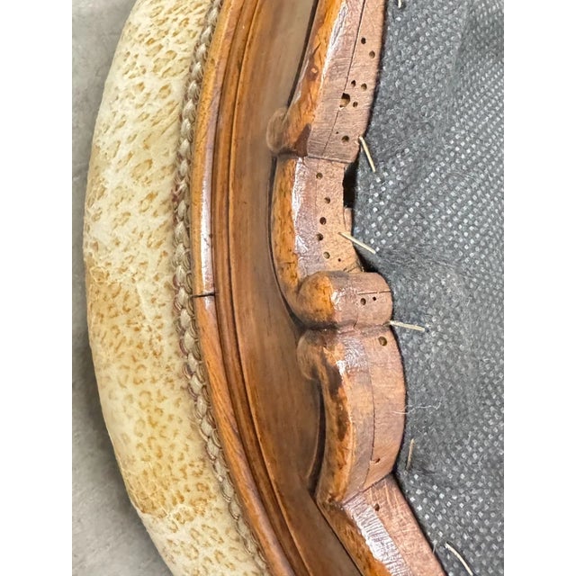 Antique French Carved Walnut Wood Tripod Foot Stool For Sale In Chicago - Image 6 of 9