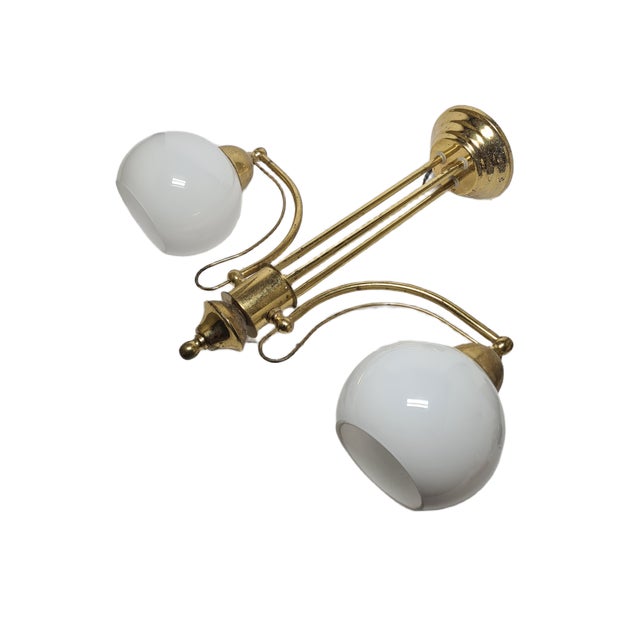 Metal Vintage Art Nouveau Pendant Light, Poland, 1970s For Sale - Image 7 of 12