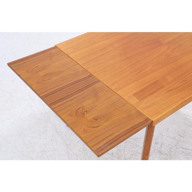 Brown Vintage Extendable Teak Dining Table by Burchardt-Nielsen, 1960s For Sale - Image 8 of 12
