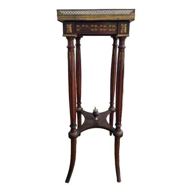 French Brown Flower Stand For Sale