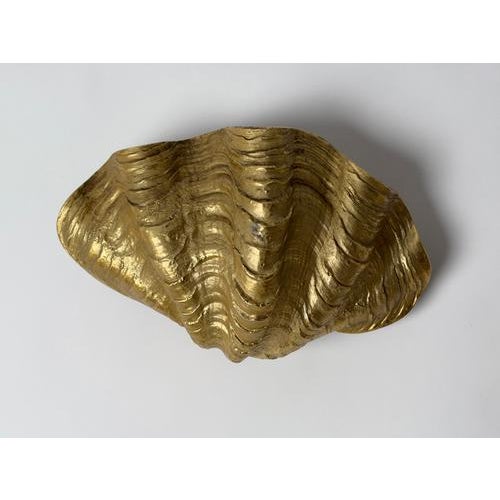 Hollywood Regency French Gilt Metal Clam Shell Wall Sconces, 1970, Set of 2 For Sale - Image 6 of 18
