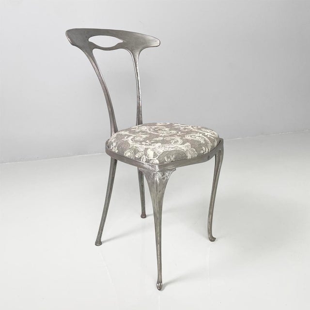 Mid-Century Italian Metal and Fabric Chairs by Palladio, 1950s, Set of 2 For Sale - Image 15 of 18