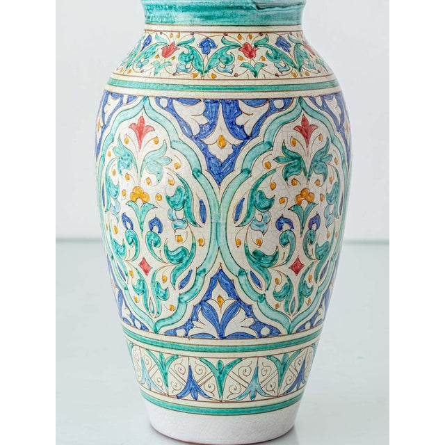 Spanish Andalusian Ceramic Table Lamp by Al Yarrar For Sale - Image 5 of 18