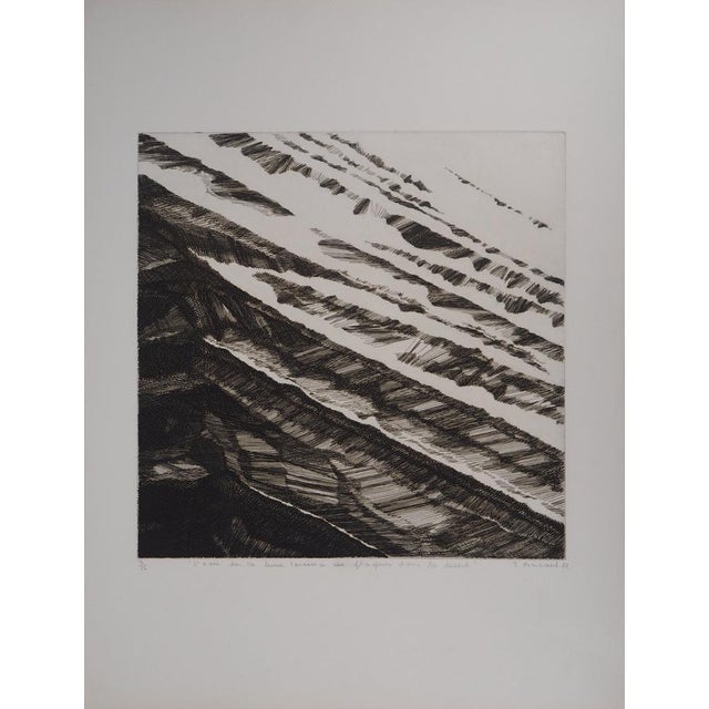 Françoise Bicaut, The Water of the Moon Will Leave Its Plates in the Desert, 1982, Original Etching For Sale - Image 3 of 10
