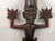 Striking large-scale carved wood ancestor figure attributed to the Nias cultural tradition of Indonesia and consistent...