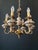 Metal Antique Ceramic and Brass Chandelier, 1960s For Sale - Image 7 of 15