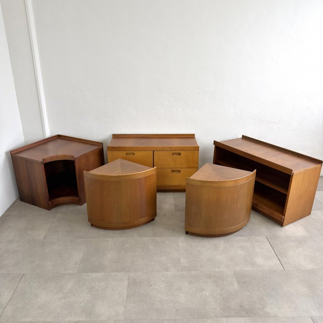 Fiorenza Modular Low Sideboard by Tito Agnoli for Molteni, Italy, 1970s, Set of 5 For Sale - Image 3 of 18