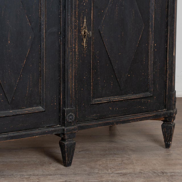 19th Century Swedish Gustavian Black Sideboard Buffet For Sale - Image 16 of 17