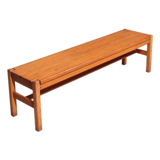 Vintage Scandinavian Pine Bench by Ilmari Tapiovaara for Laukaan Puu, 1960 For Sale