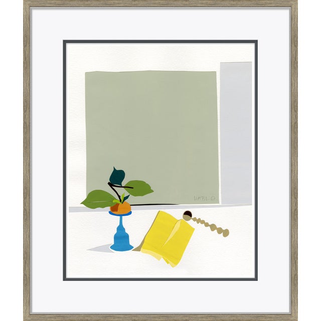 Satsoma, Dry Frond, Simple Green, Yellow Napkin, Perch and Green Bottle by Susan Hable For Sale In Tampa - Image 6 of 8