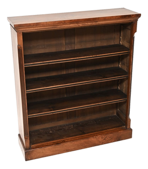 Antique Victorian Walnut Open Bookcase, 1870s