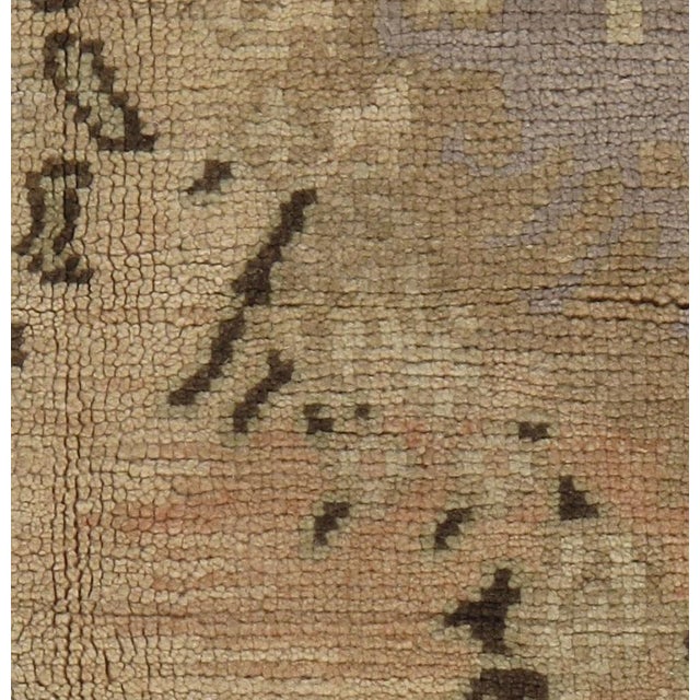 Vintage Turkish rug hand-knotted of wool in a warm color palette, circa 1940. Color: taupe, multi