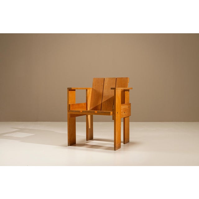 Mid-Century Modern Crate Chair by Gerrit Rietveld for Cassina, the Netherlands, 1970s For Sale - Image 3 of 15