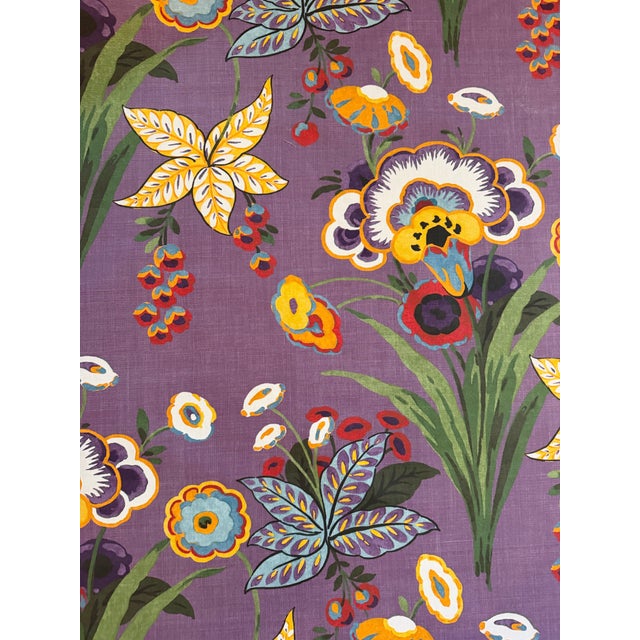 Purple Thibaut F920850 Pasadena Plum Fabric 1 7/8 Yards For Sale - Image 8 of 8
