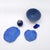 Set of Cobalt blue ceramics "Fond d'Atelier" - N.Lebrun - Belgium 1970s Wear consistent with age and use. Measures :...