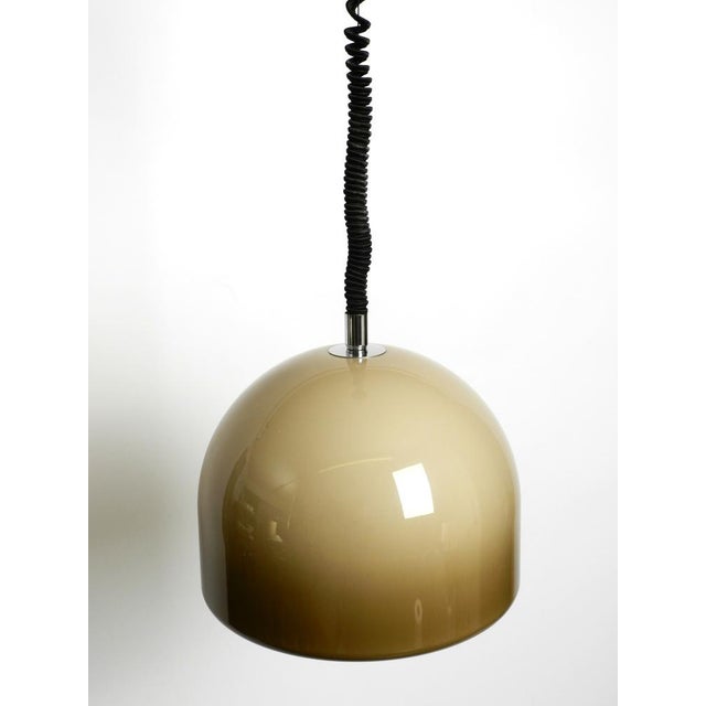 Space Age Pulley Pendant Lamp with Brown Plastic Lampshade by Staff for Staff Leuchten, 1960s For Sale - Image 13 of 15