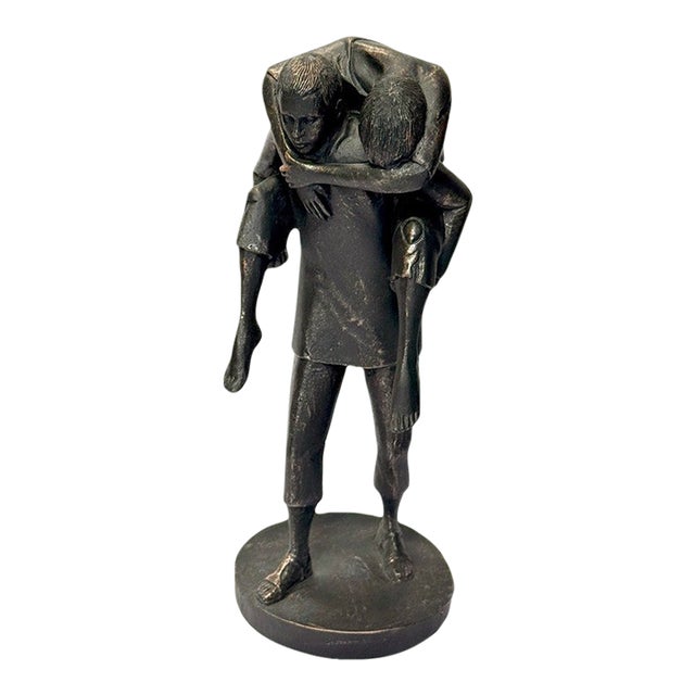 Early 20th Century Aimé Jules Dolou (French 1838-1902) Attr. Sculpture Statue "L Enfant Du Travail", Paris Fooundry Stamp For Sale