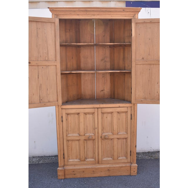 English Pine Four Door Corner Cupboard, Circa 1860 For Sale - Image 9 of 12