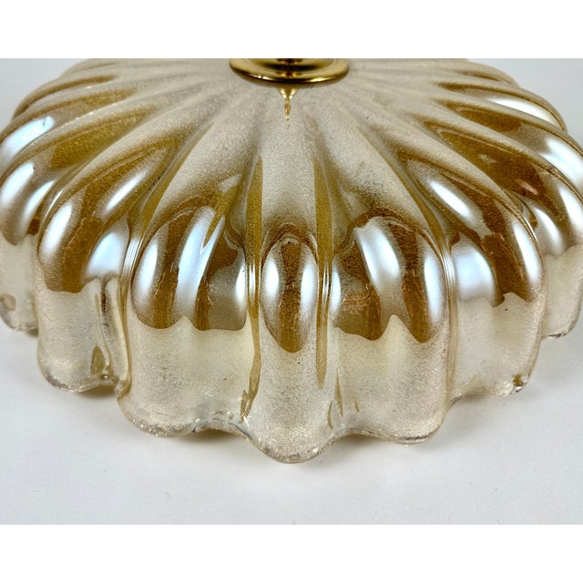 Honey Glass Ceiling Flush Mount, Germany, 1960s For Sale - Image 4 of 11