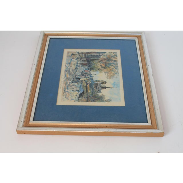 Vintage Parisian Cityscape Lithograph of the Notre Dame Cathedral in Paris For Sale In Milwaukee - Image 6 of 10