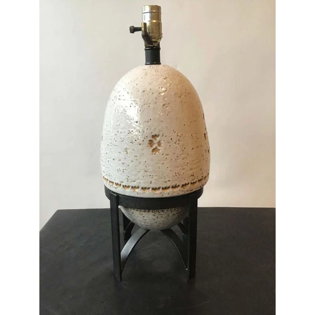 Bitossi Ceramic Lamp on Iron Base For Sale In New York - Image 6 of 12