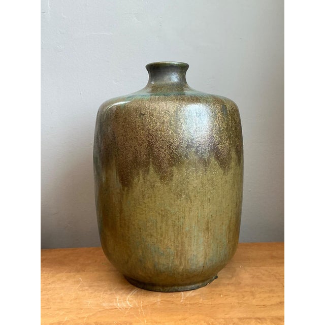 Vintage Handcrafted Studio Pottery Vase For Sale - Image 4 of 11