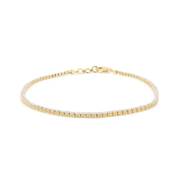 Modern 1.25 Carat Round Diamond Stackable Tennis Bracelet For Sale - Image 3 of 10