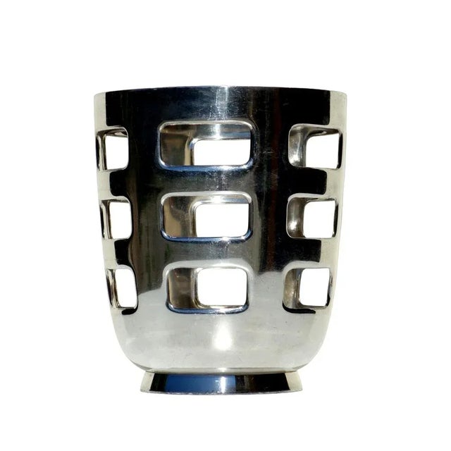Portfrutta bucket F.lli Calderoni, Milan Italy, 1930 Rare bucket in silver alpacca Brand imprinted under the base...