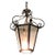 Metal Arts & Crafts Wrought Iron Lantern in Glass, 1900s For Sale - Image 7 of 7